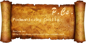 Podmaniczky Csilla névjegykártya